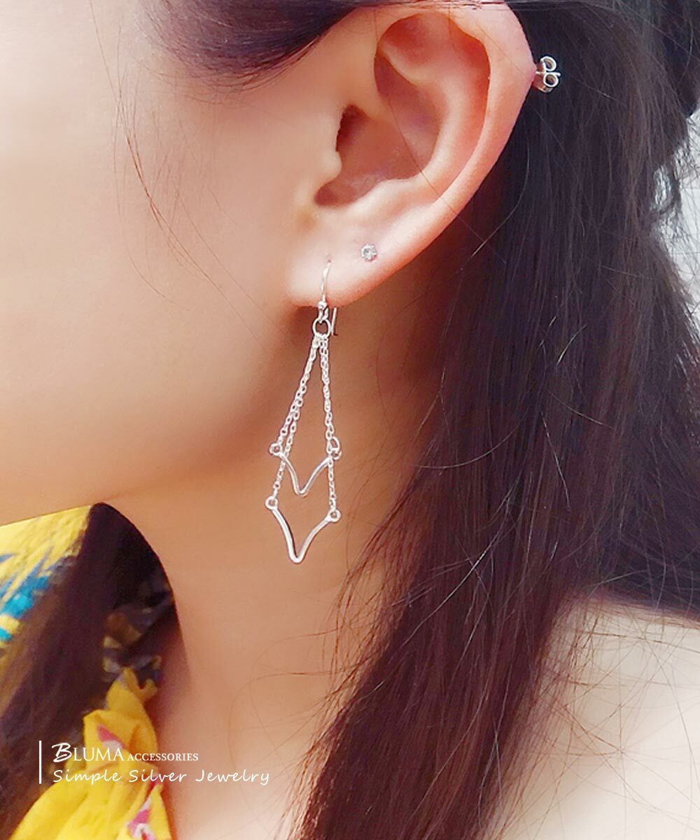 搖曳的霓虹純銀耳環/SE743