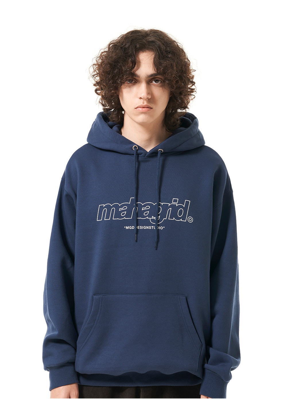 (現貨) MAHAGRID - THIRD LOGO HOODIE[NAVY]