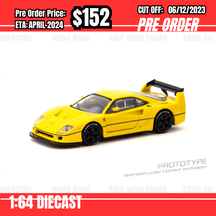 PO-$152 * Tarmac * 1:64 Ferrari F40 LM Yellow [OD23/11]