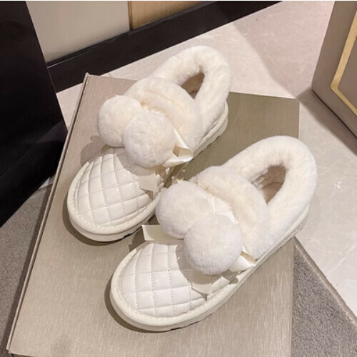 Hairball butterfly knot short ski boots
