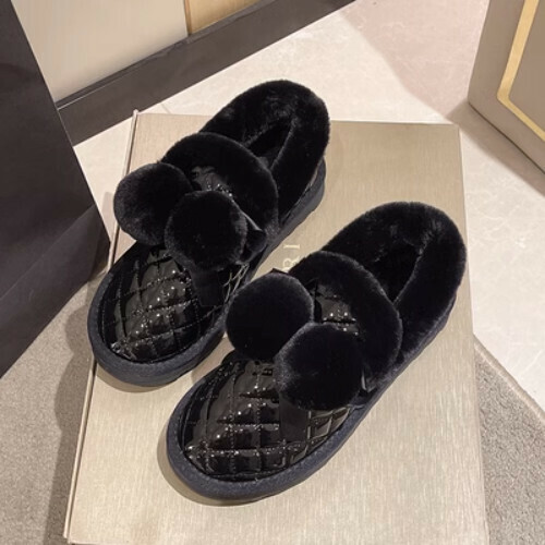 Hairball butterfly knot short ski boots