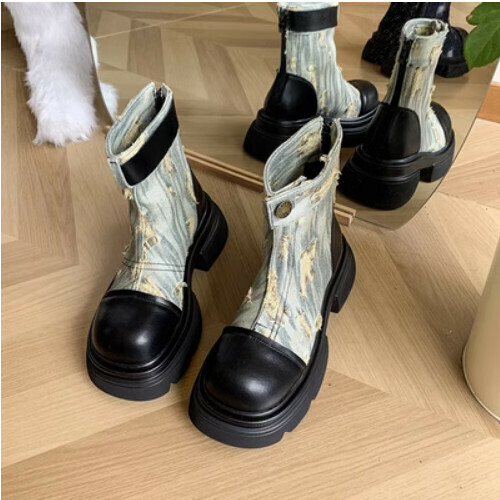 Thick-soled Martin boots, small booties