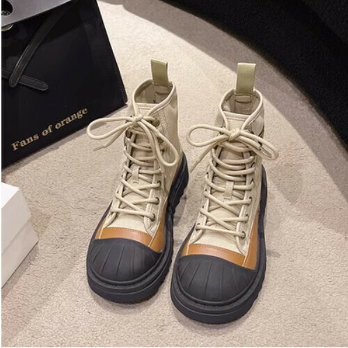 Canvas high-gang martin boots
