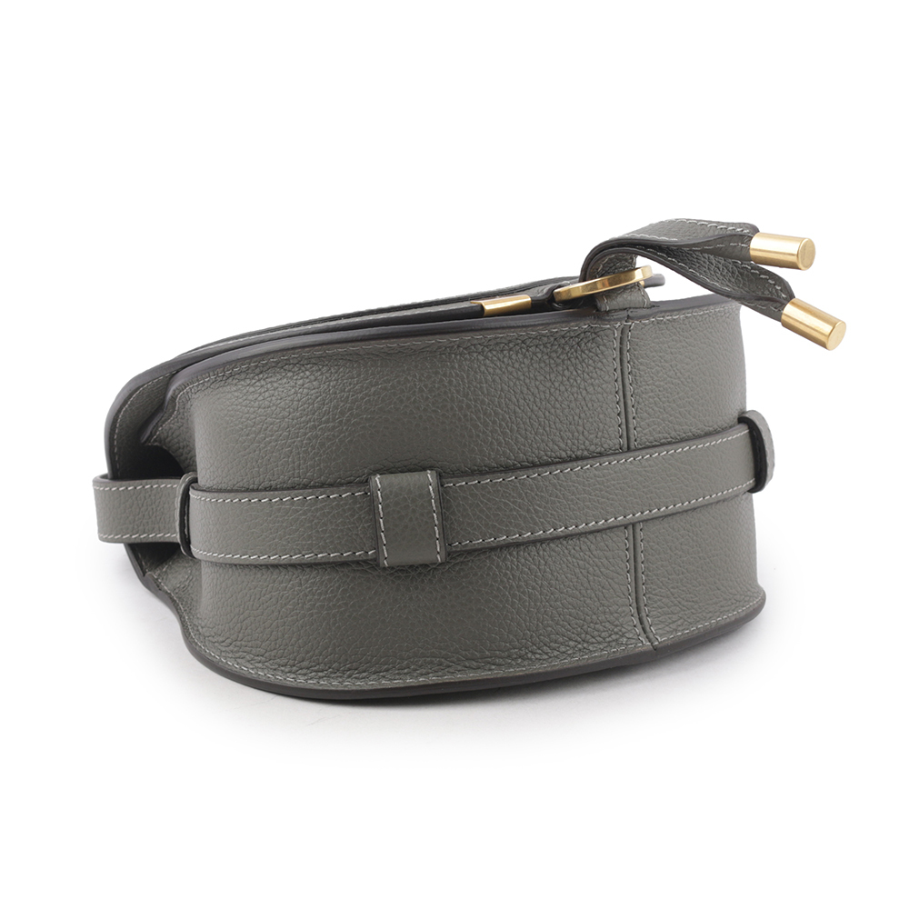 【CHLOE'】Small Marcie 粒面牛皮鈴鼓包(象灰色) CHC22AS680I31 066