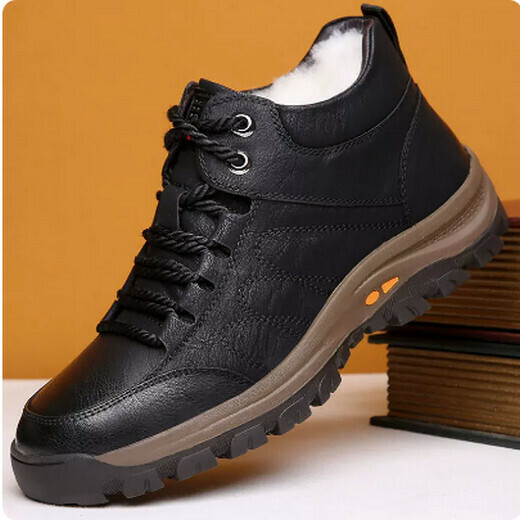 High-top cotton leather shoes (velvet cotton shoes)
