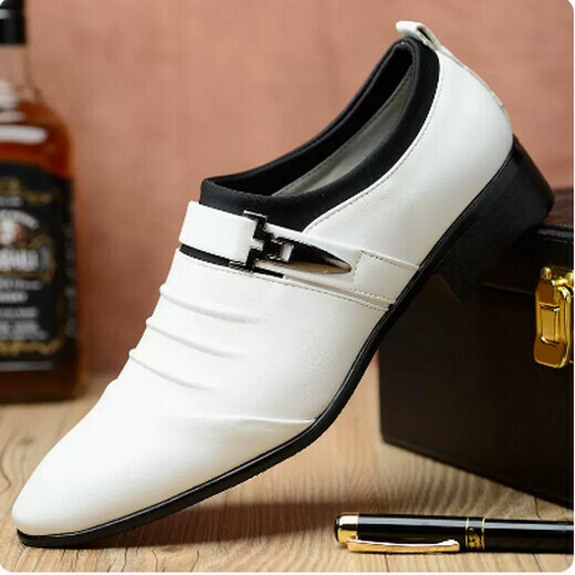 Large size pointed leather shoes(1618)
