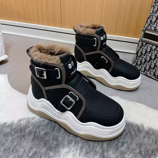 Velvet thickened cotton boots