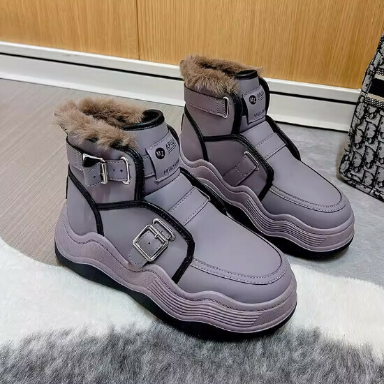 Velvet thickened cotton boots