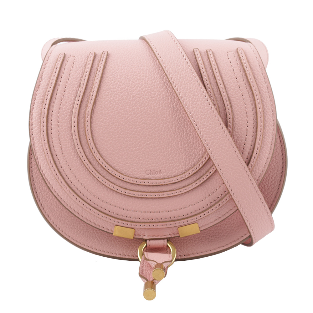 【CHLOE'】Small Marcie 粒面牛皮鈴鼓包(花瓣粉) CHC22AS680I31 6L8