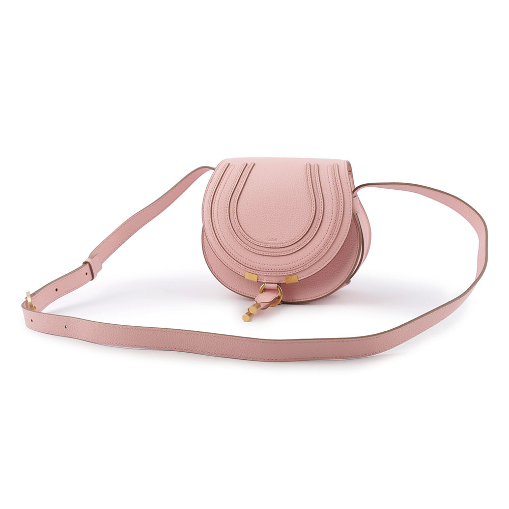 【CHLOE'】Small Marcie 粒面牛皮鈴鼓包(花瓣粉) CHC22AS680I31 6L8