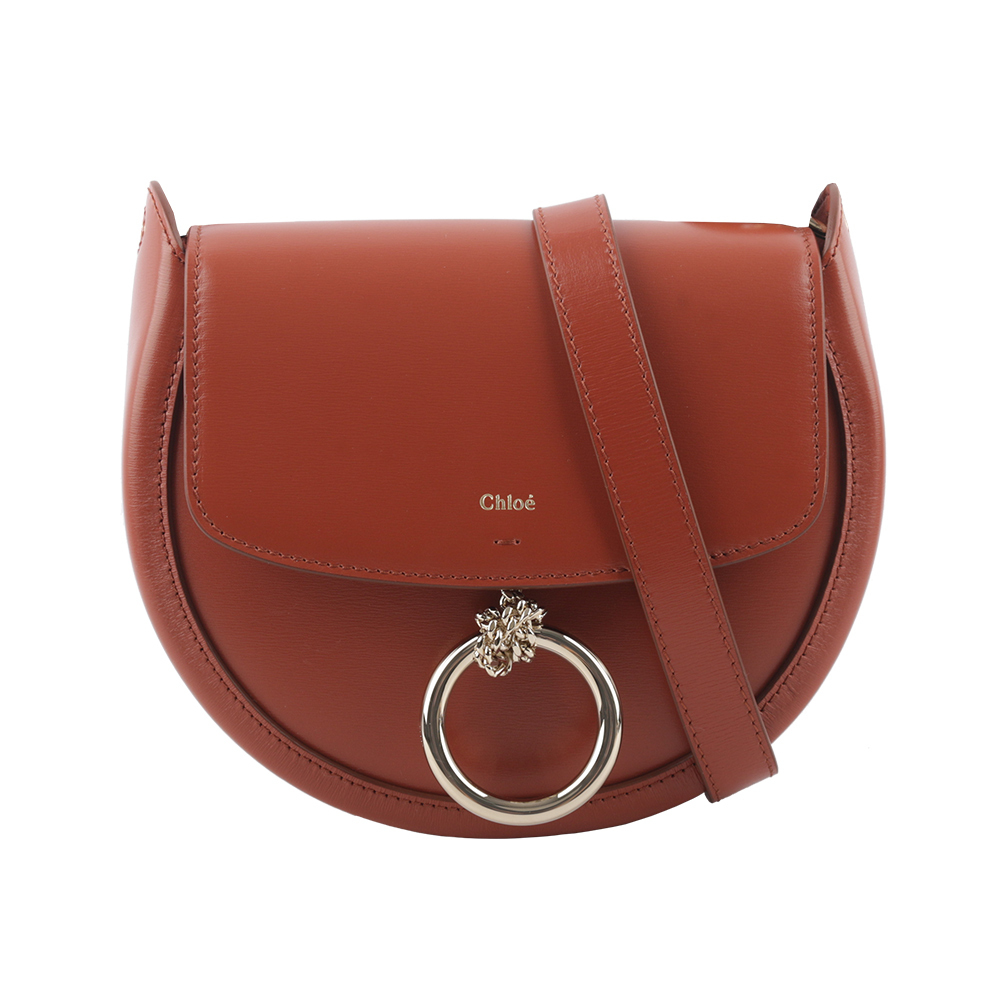 【Chloé】Arlene Small 圓環小牛皮半月型斜背包