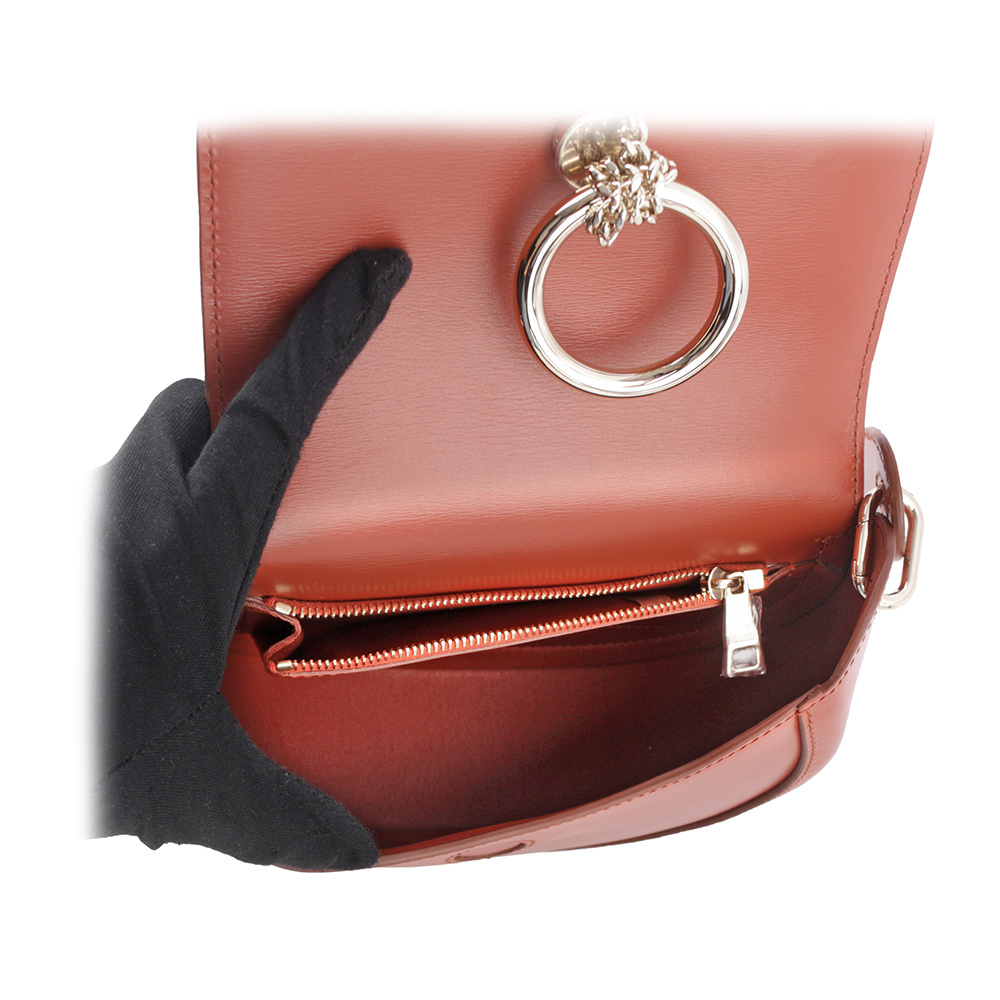 【CHLOE'】Arlene Small 圓環小牛皮半月型斜背包(秋葉棕) CHC23AS141J38 845