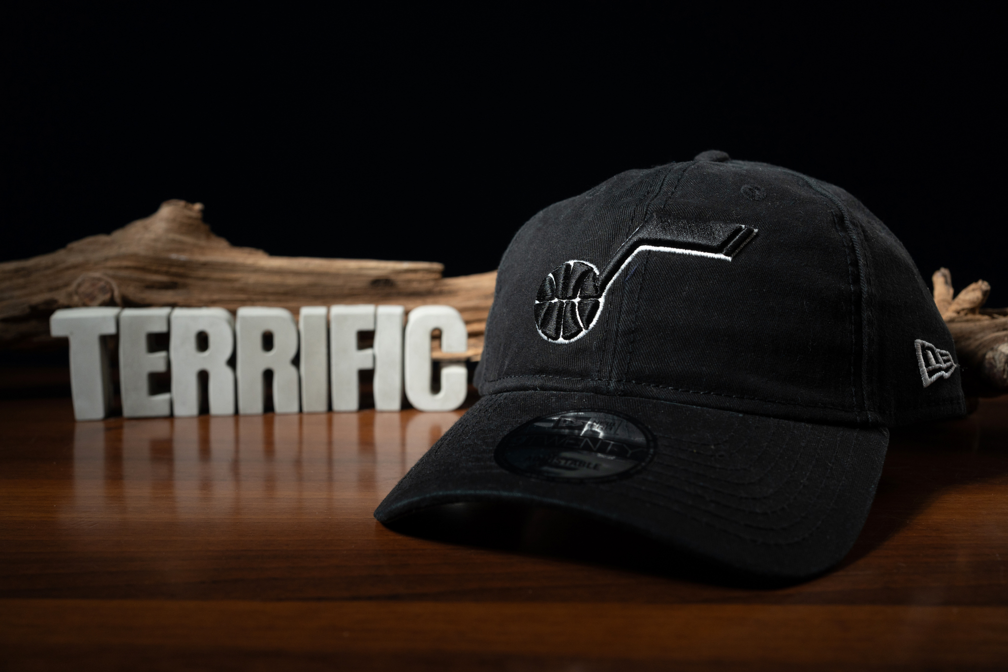 NBA帽子 Utah Jazz 猶他爵士 隊徽 全黑 老帽 New Era 9TWENTY 可調式 全新