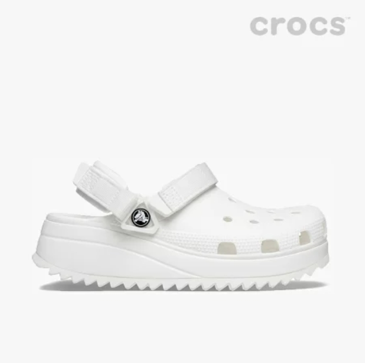 【LUXURY】黑五特價 Crocs卡駱馳 Hiker 經典獵戶克駱格 香草奶油白 黑 白 防水 魔鬼氈涼鞋 布希鞋 增高厚底