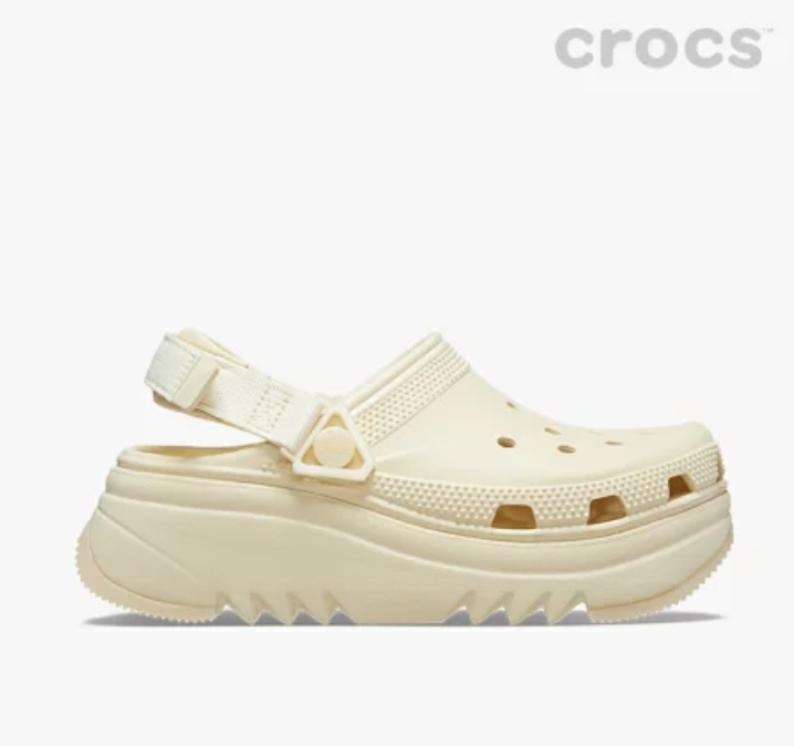 【LUXURY】黑五特價 Crocs卡駱馳 Hiker 經典獵戶克駱格 香草奶油白 黑 白 防水 魔鬼氈涼鞋 布希鞋 增高厚底