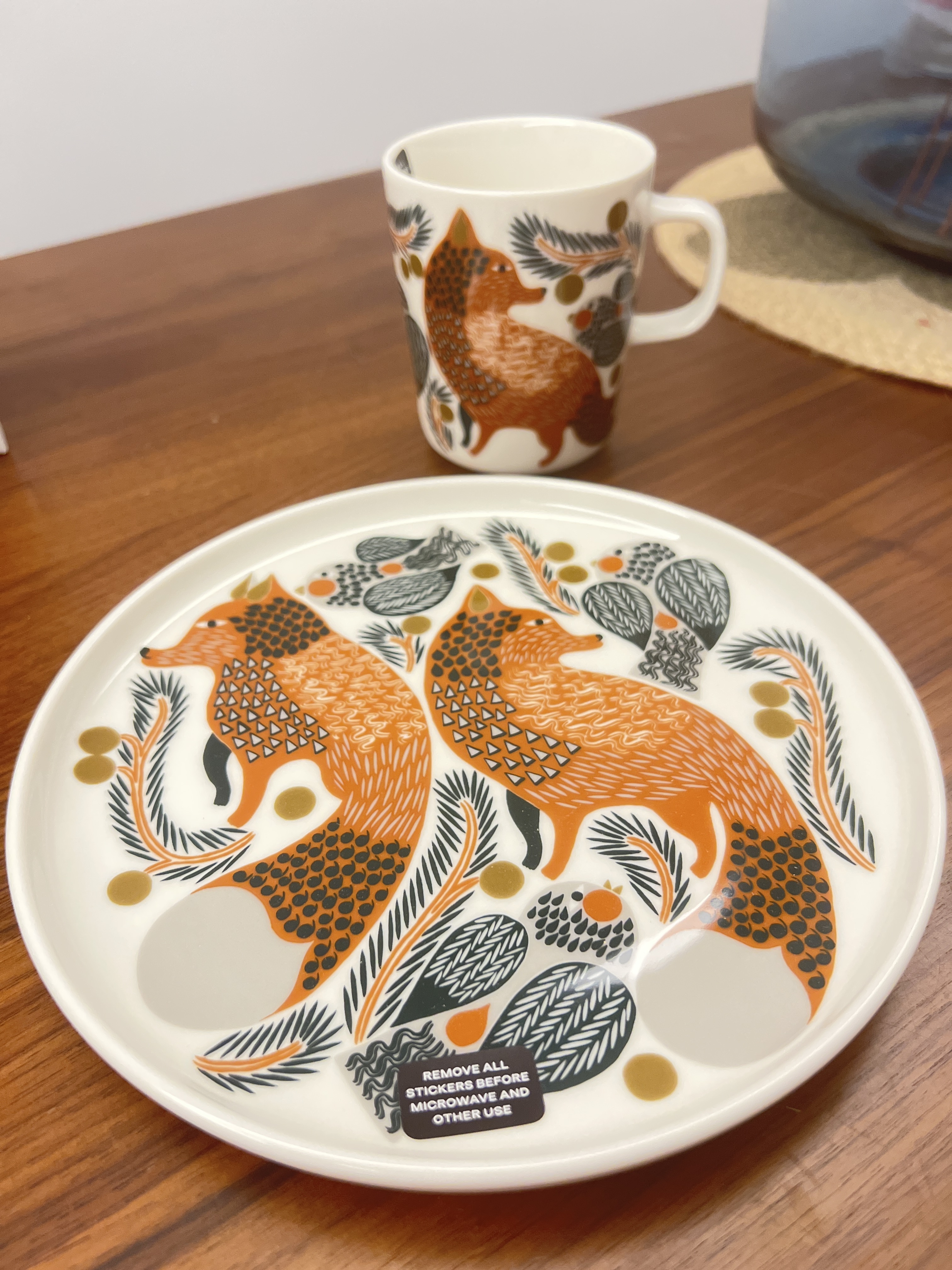 狐狸 Oiva/ Ketunmarja Set | 2.5d Mug 細杯 + 20cm plate