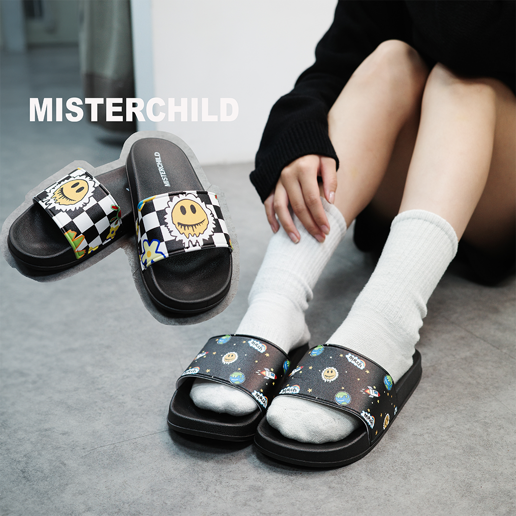 MISTERCHILD  (SALE) 居家 拖鞋 繪畫 塗鴉  （2 colors)