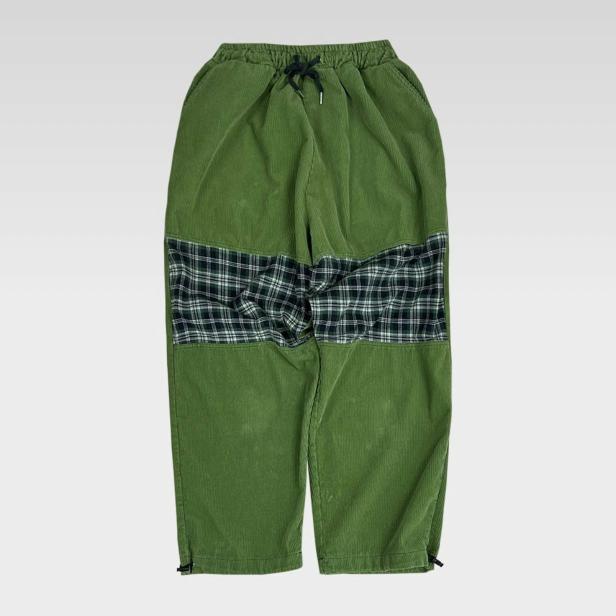 拼格仔可束腳鬆身褲 P2656