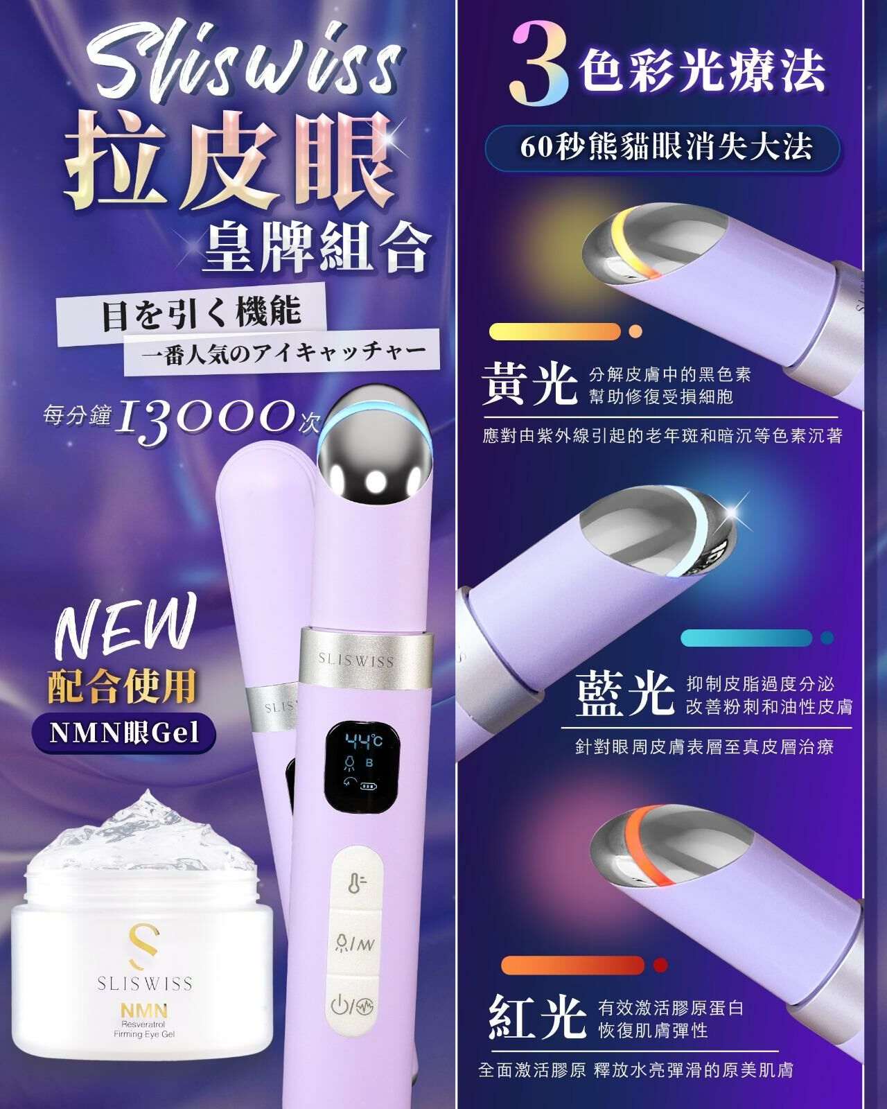 Sliswiss 白藜蘆醇Hifu電眼Gel+拉皮眼機