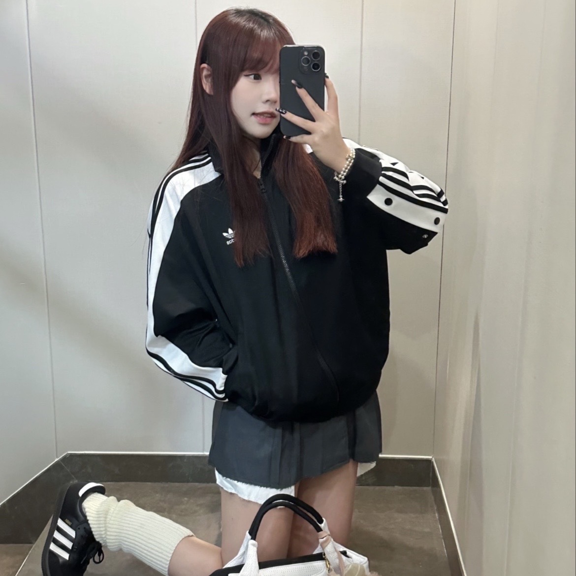 Adidas OG Hoodie 三葉草 拉鏈外套 薄荷綠/黑白
