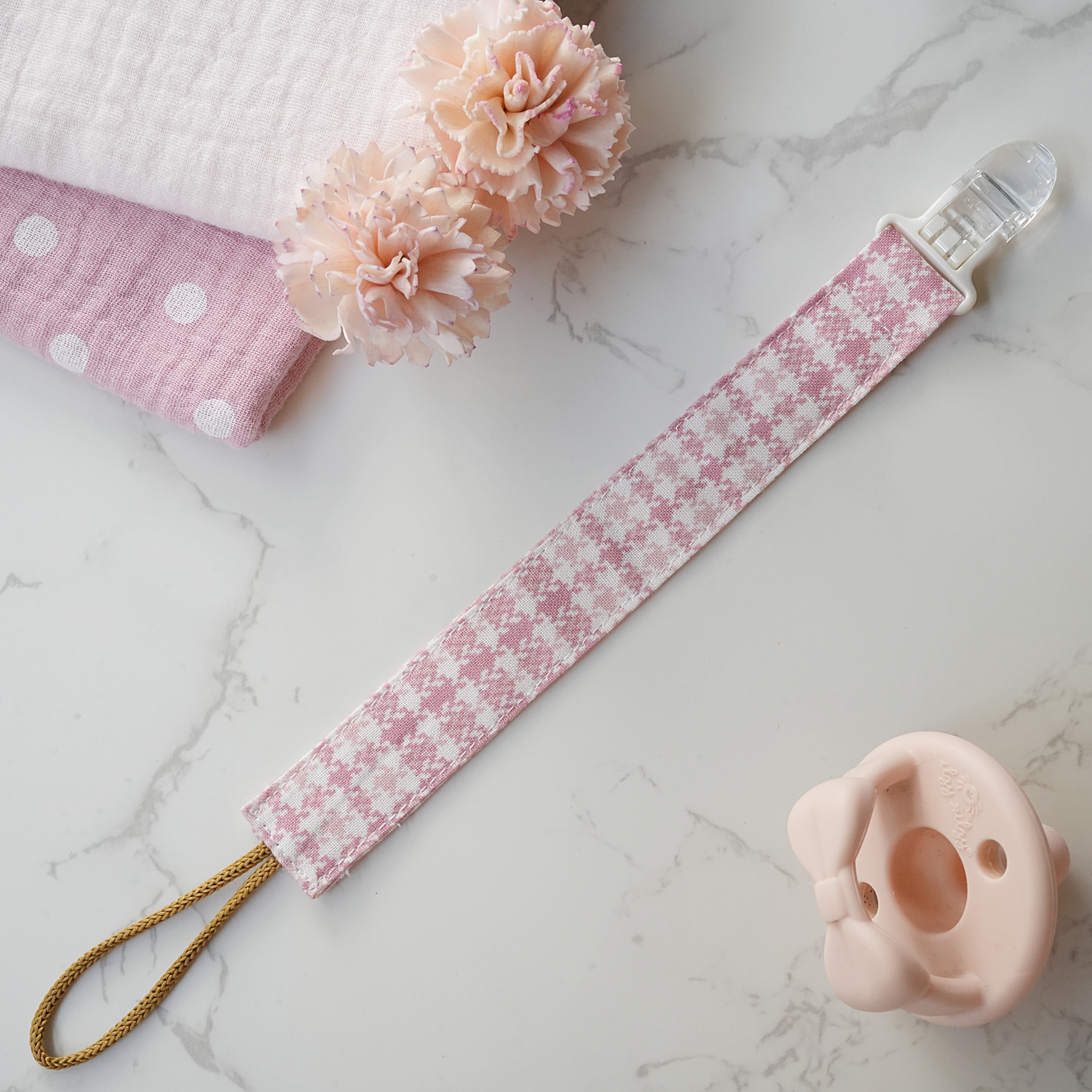 Hi Y.P store-鱷魚夾-粉千鳥格