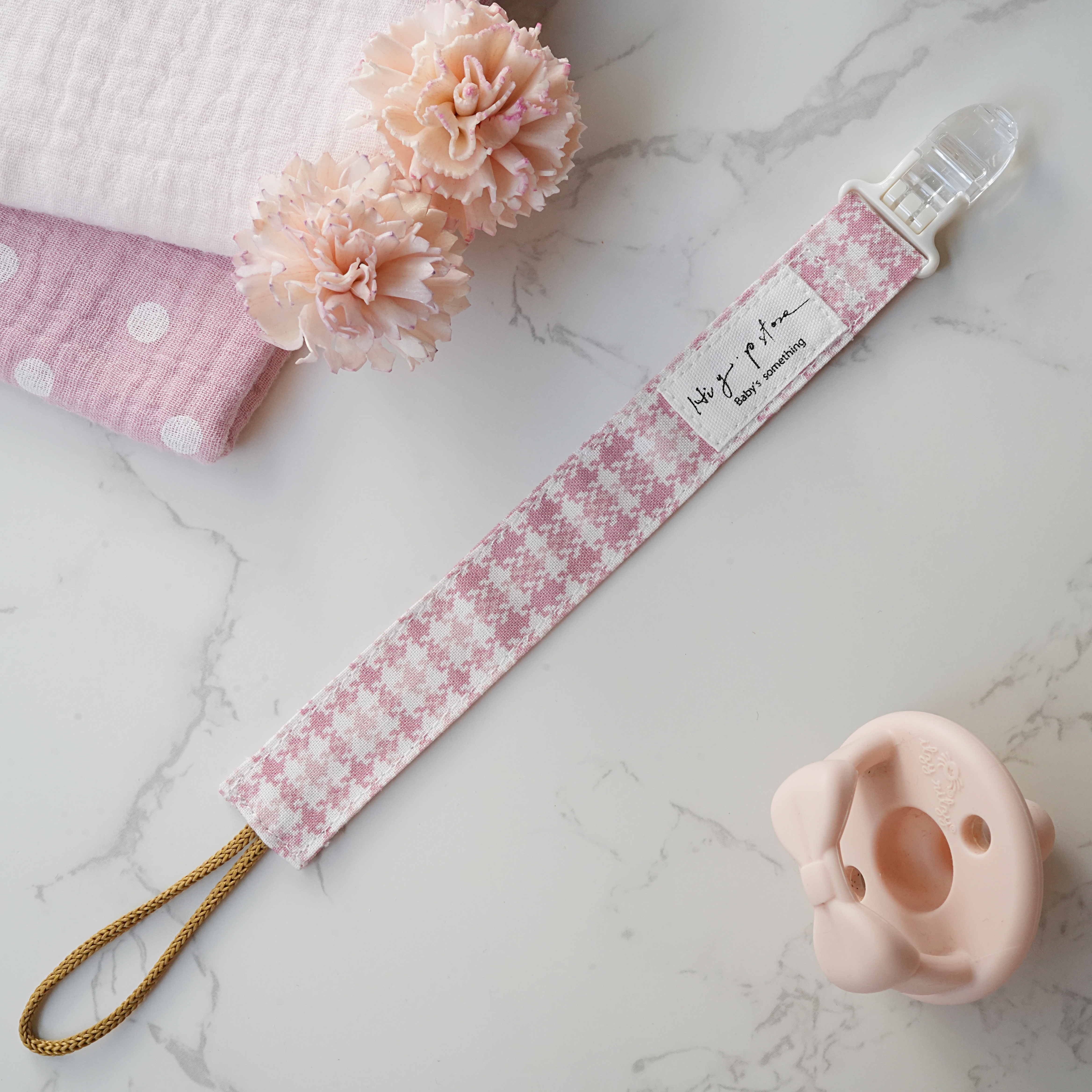 Hi Y.P store-鱷魚夾-粉千鳥格