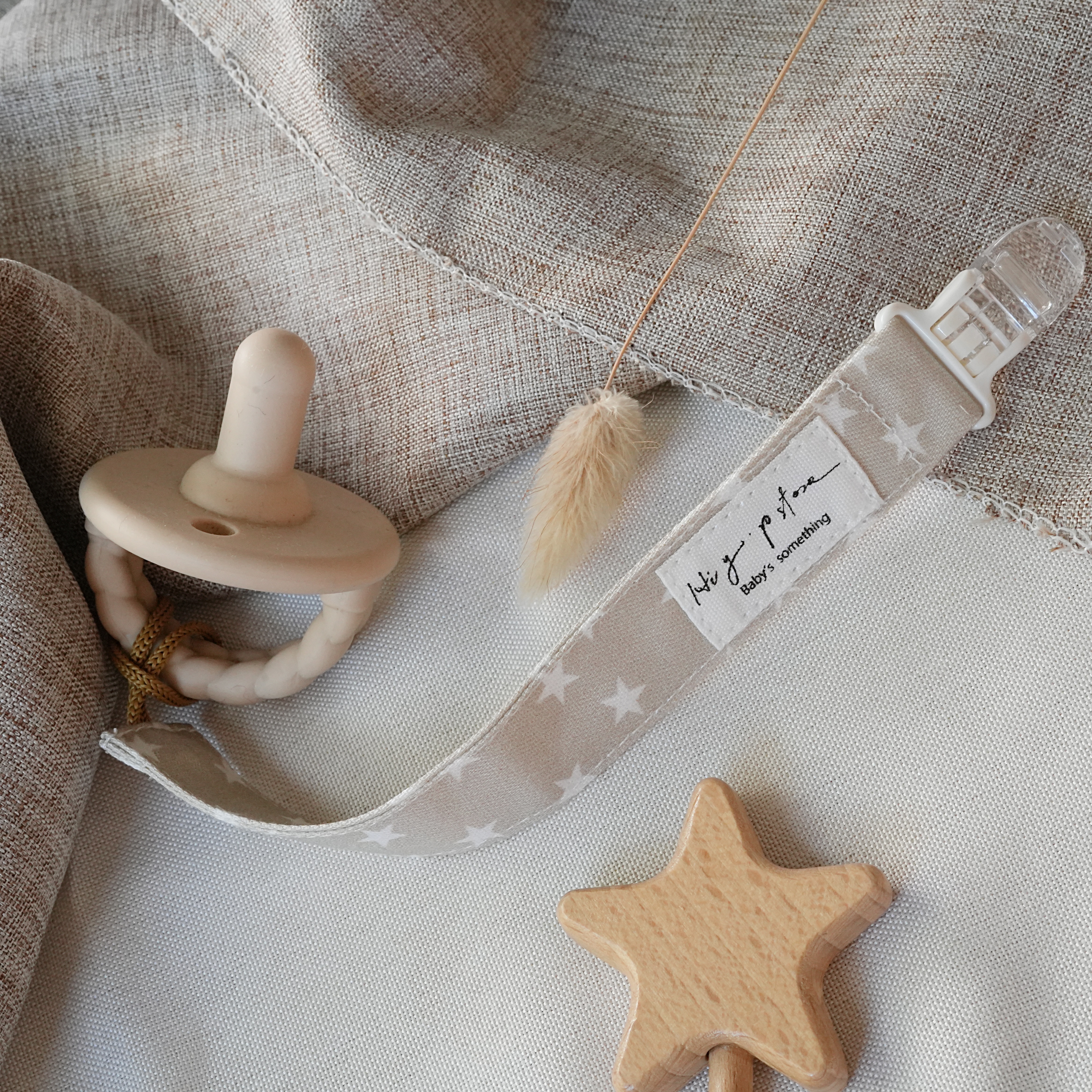 Hi Y.P store-鱷魚夾-米白星星