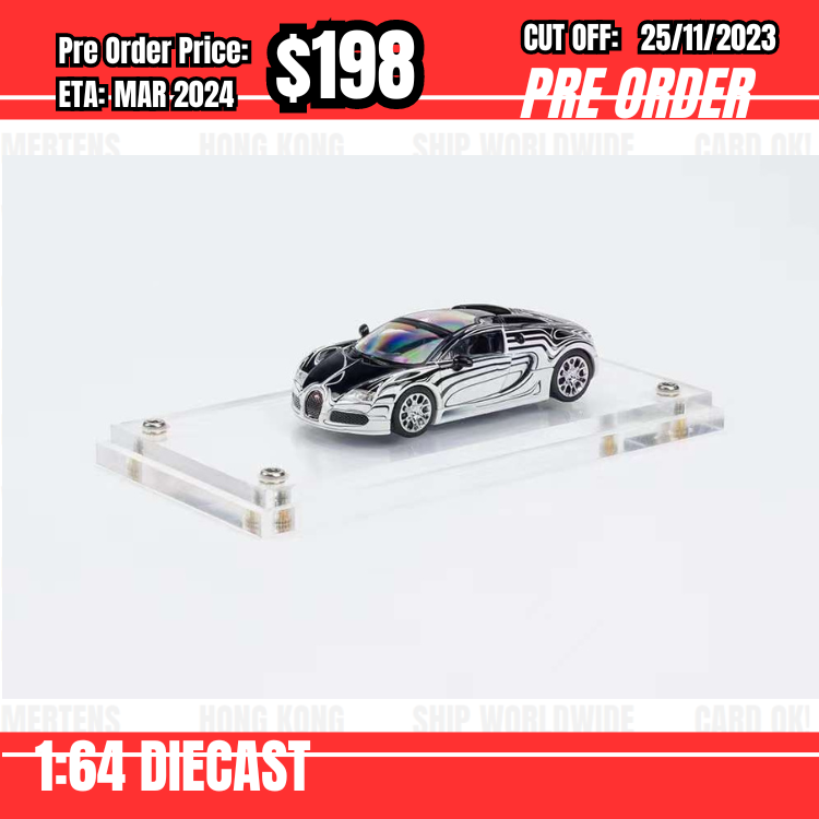 PO-$198 * Mortal * 1:64 Veyron L'Or Blanc Black White [OD23/11]