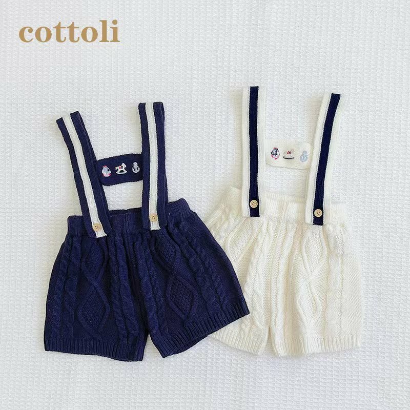 🦒日單 𝐂𝐨𝐭𝐭𝐨𝐥𝐢 雙色針織背帶褲/動物條紋Tee