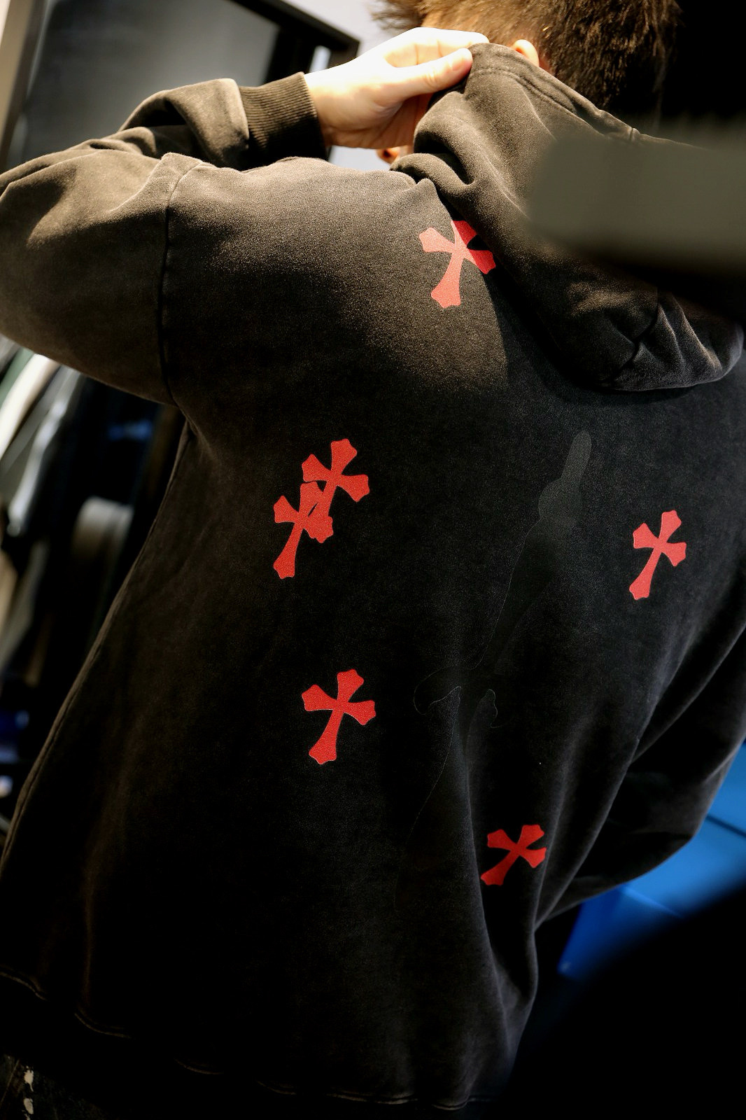 {現貨} LoneOnes X INNERSECT Hoodie Washed Black/Red