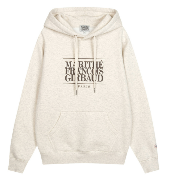K] MARITHE CLASSIC LOGO HOODIE,OATMEAL, 1MG23CHD101OTM (KMT55)