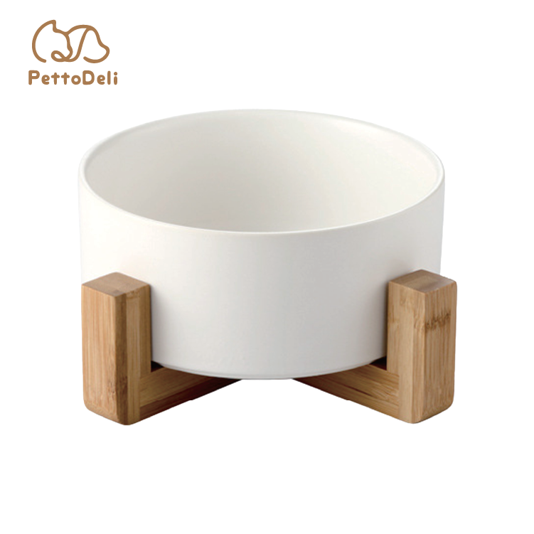 PettoDeli | 15.5cm啞面直身碗 連木架 (白色)