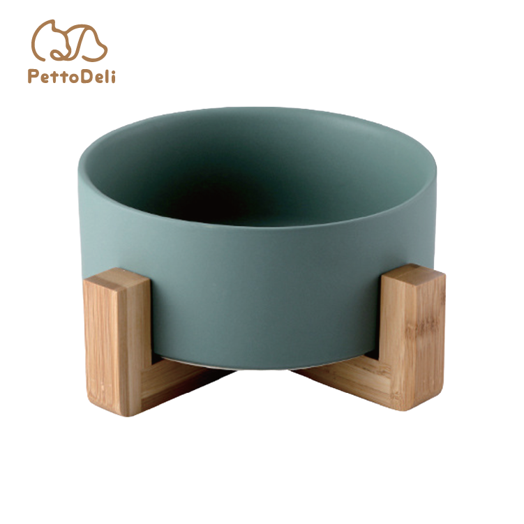 PettoDeli | 15.5cm啞面直身碗 連木架 (綠色)