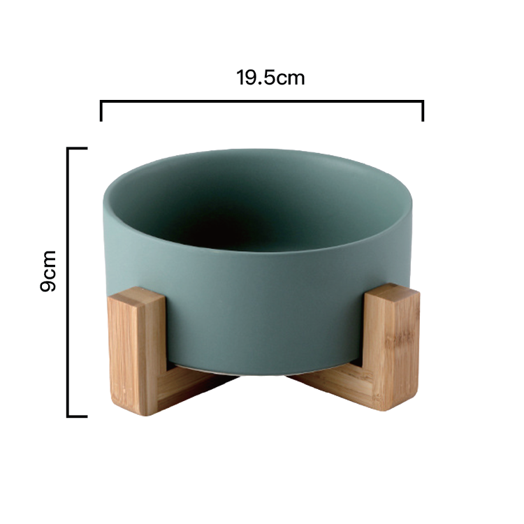 PettoDeli | 15.5cm啞面直身碗 連木架 (綠色)