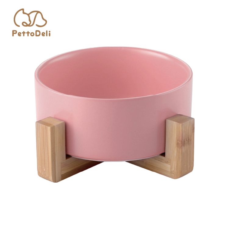 PettoDeli | 15.5cm啞面直身碗 連木架 (粉紅色)