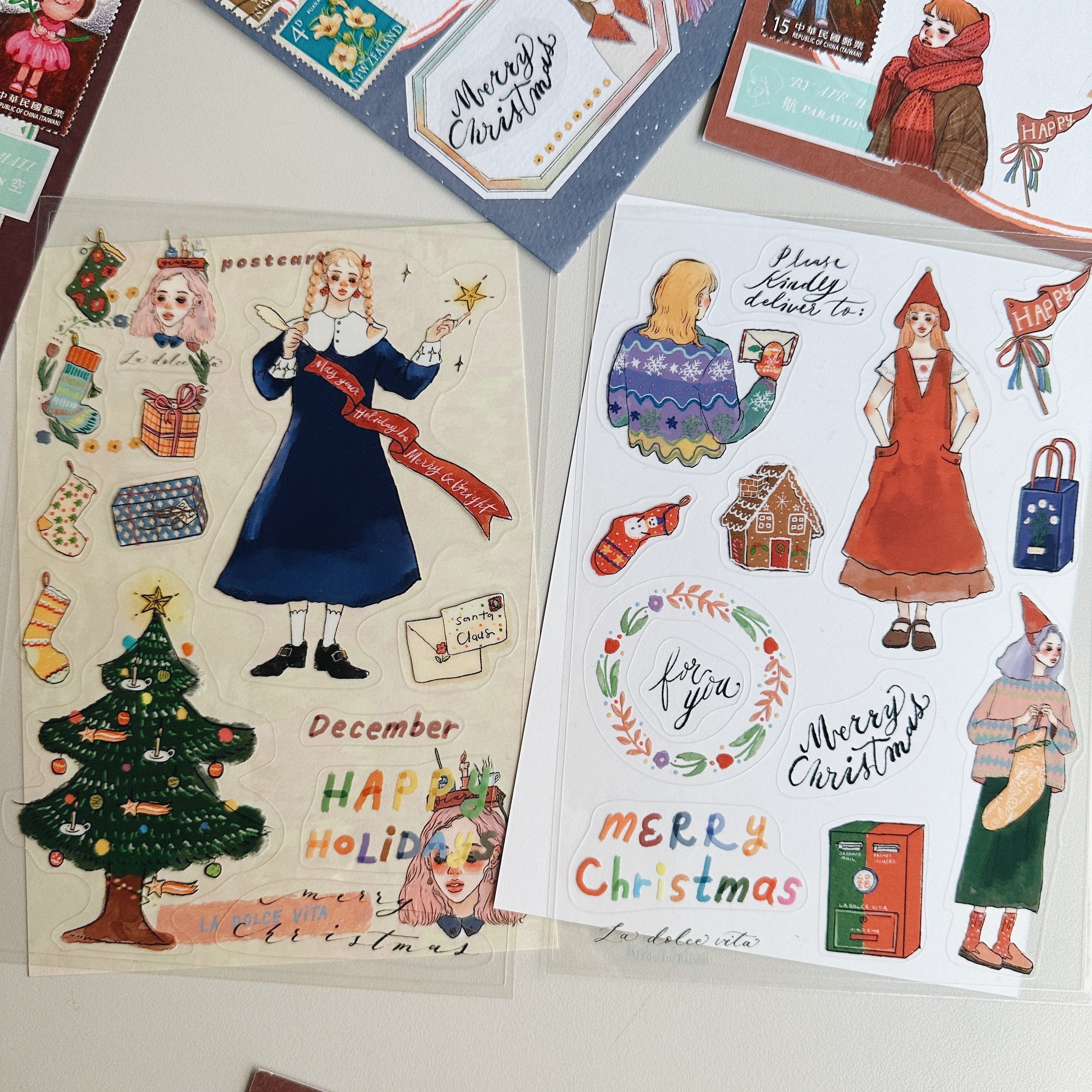 甜蜜生活的聖誕節 透明貼紙 2張一組 聖誕貼紙｜甜蜜生活