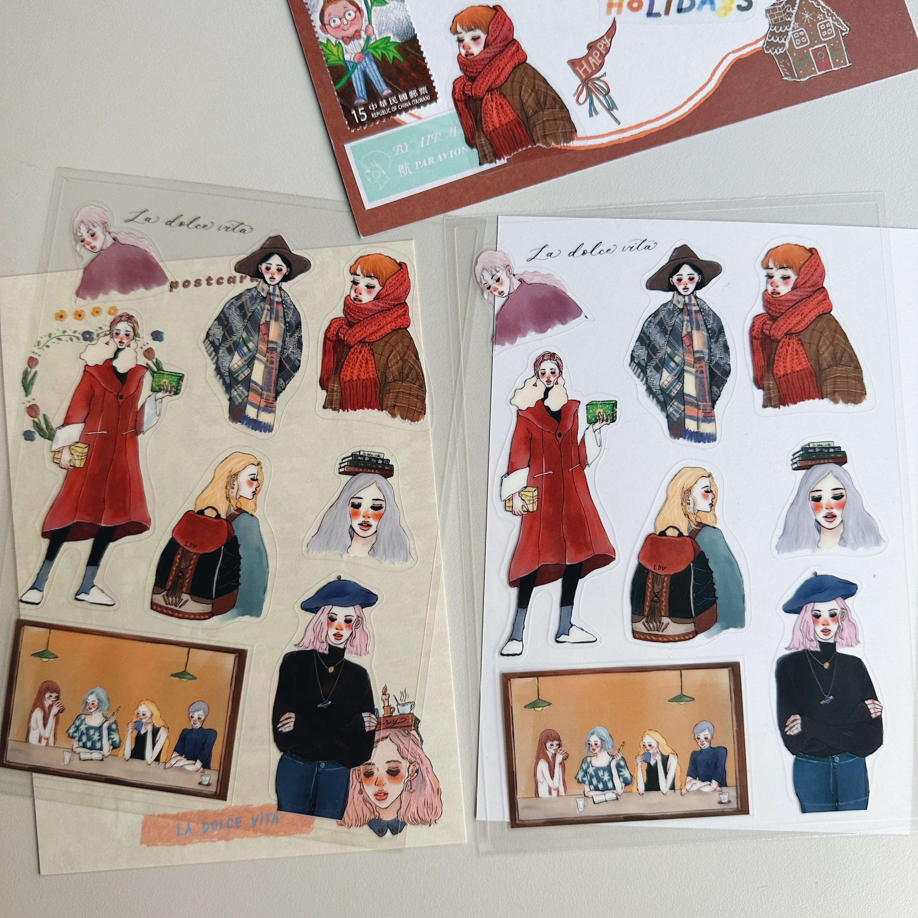 咚咚咚 冬天來了 透明貼紙 2張一組 聖誕貼紙｜甜蜜生活