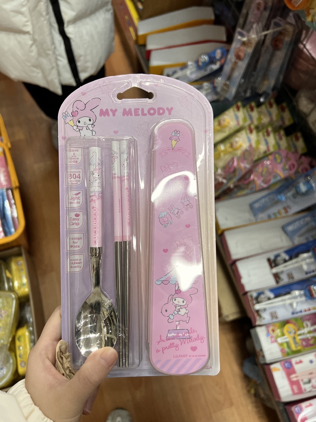 韓國日用品代購_三麗鷗筷子/湯匙組