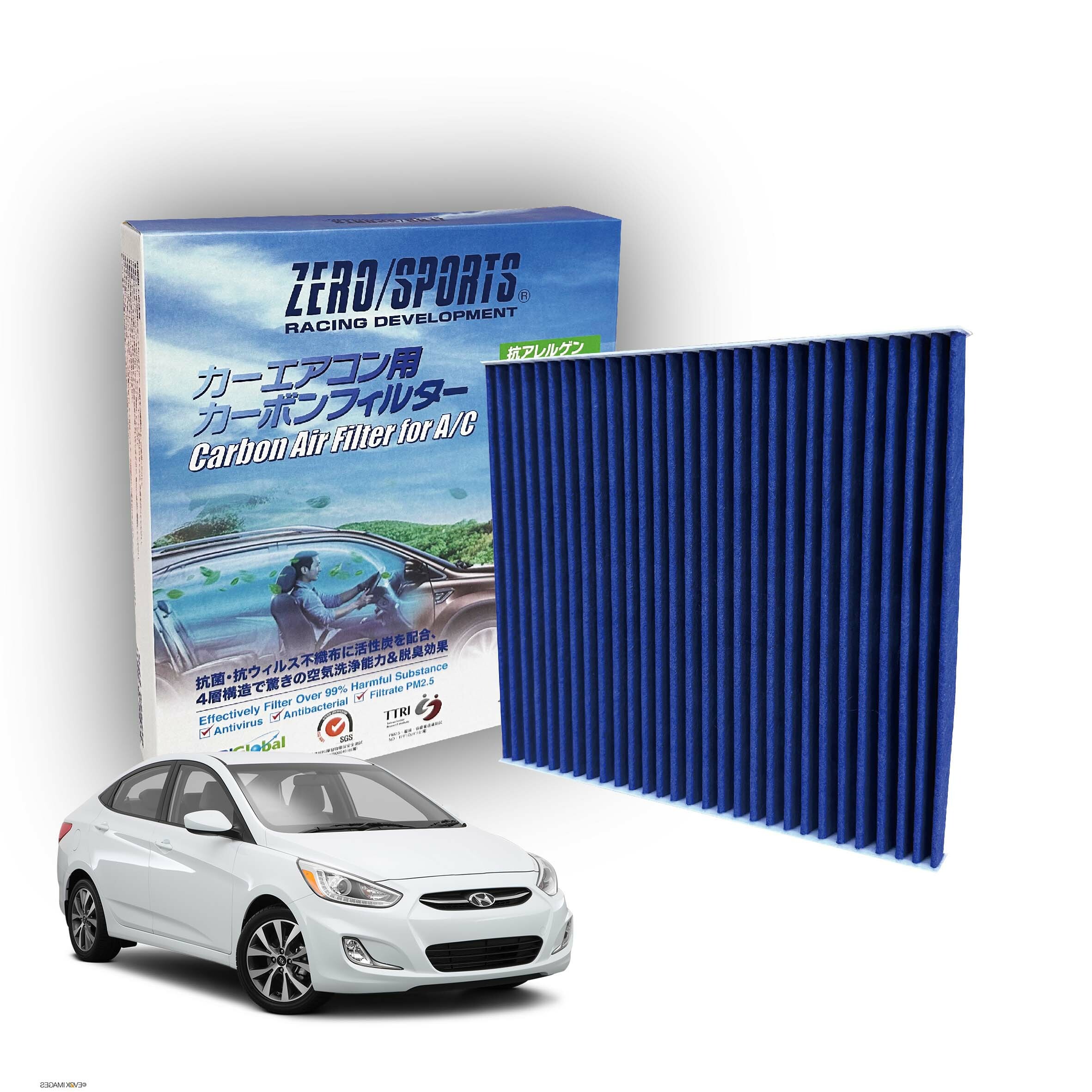【日本ZERO/SPORTS】總代理-S30710 適用現代HYUNDAI Accent、GENESIS、i40、iX35、Tucson、Veloster 【ZERO/SPORTS】 強力滅毒抑菌除臭 車用冷氣濾網