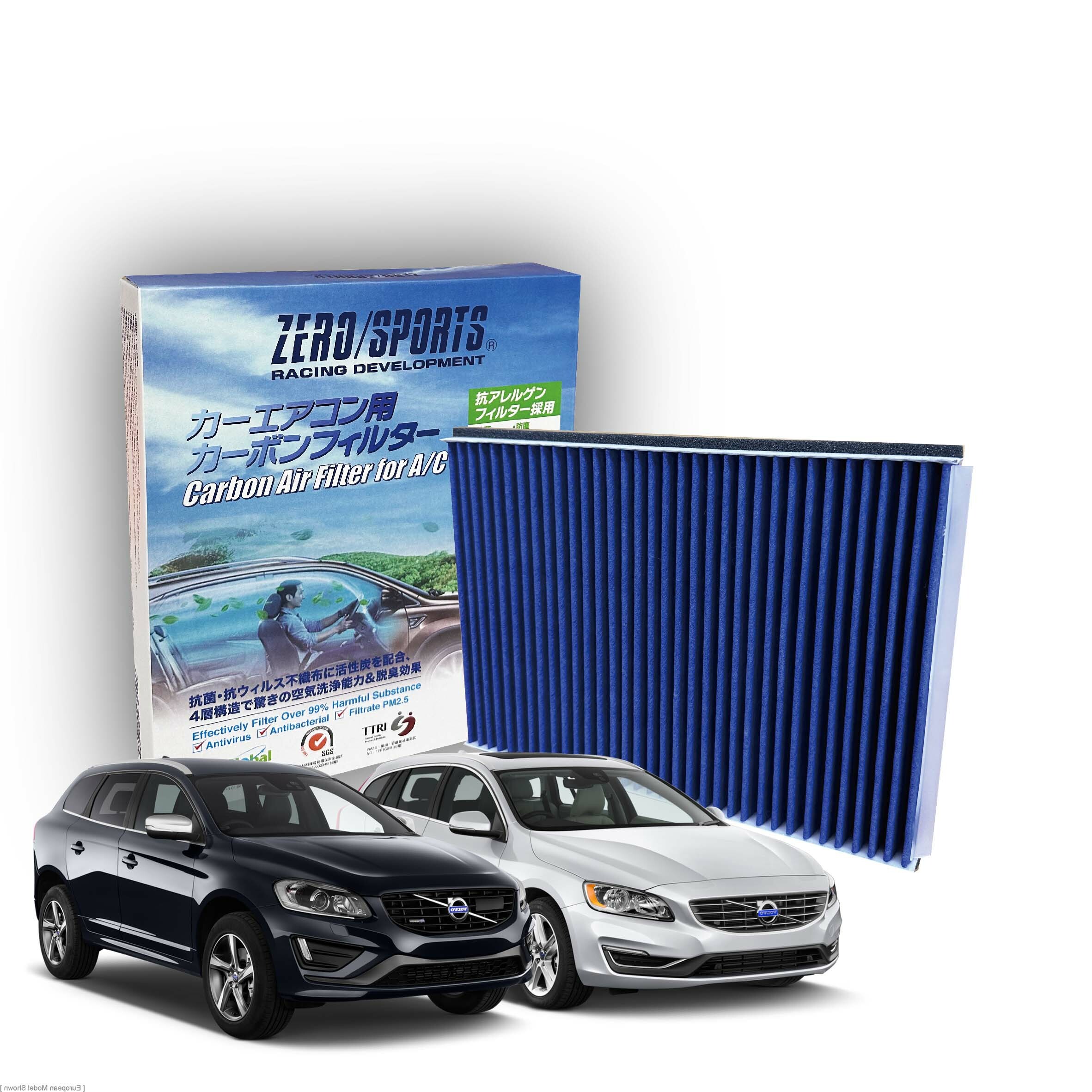 【日本ZERO/SPORTS】總代理-S30510 適用富豪VOLVO S60 II、V60、S80 II、V70 II、V70、S70 III、XC60、XC70 III 【ZERO/SPORTS】 強力滅毒抑菌除臭 車用冷氣濾網