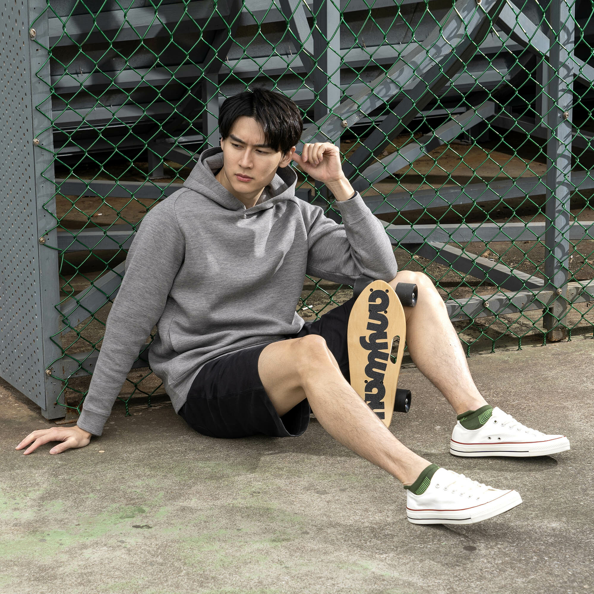 《虹Niji》雙側減壓運動襪-動森綠-船型-L〈除臭/厚底〉