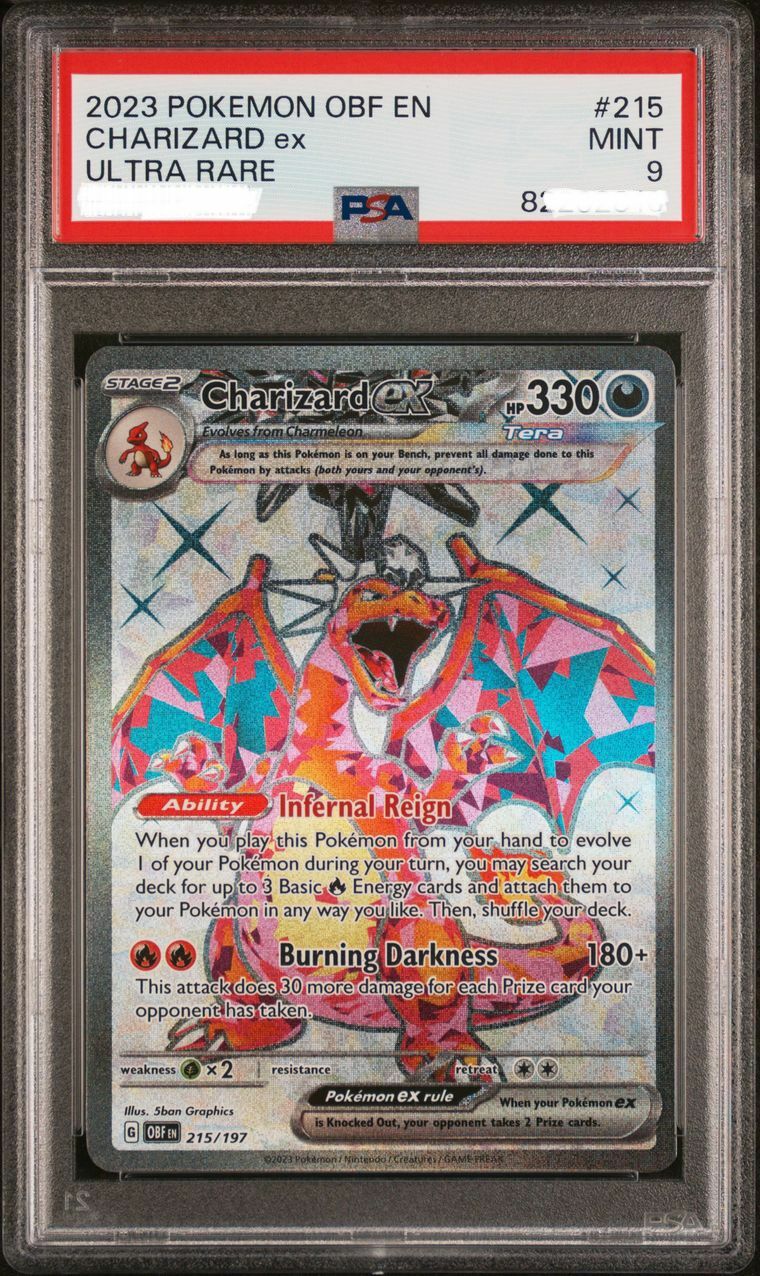 2023 Pokemon OBF EN Charizard Ultra Rare #215 215/197 UR (SV3 125/108) PSA GEM MT 9