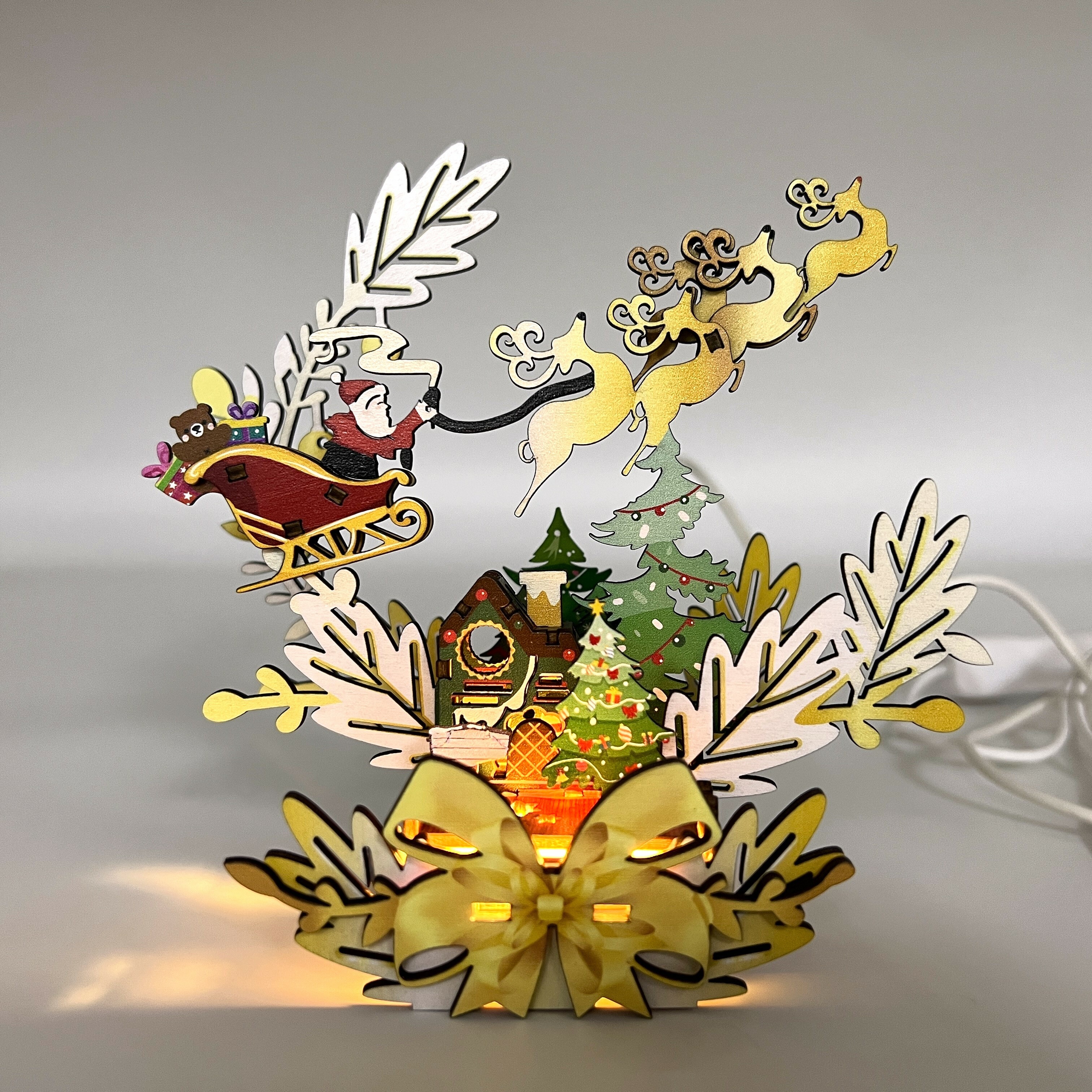 Team Green 3D Plywood Puzzle - Christmas Moodlight - Christmas Eve