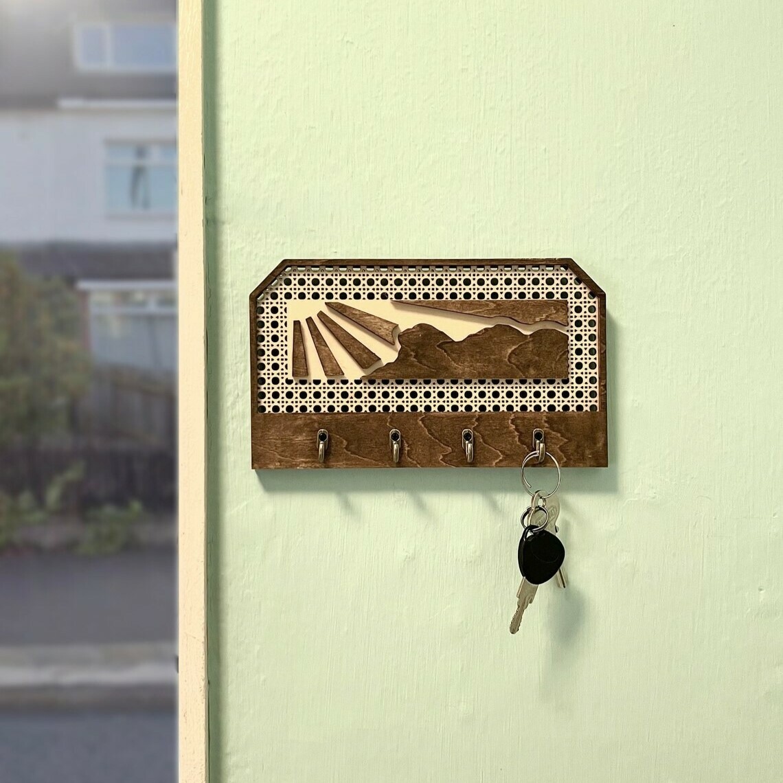 祝君安好 聖誕禮盒套裝B| 藤編通花鎖匙掛架 獅子山杯墊| 獅子山造型圖案| 聖誕禮物| 香港設計 香港製造