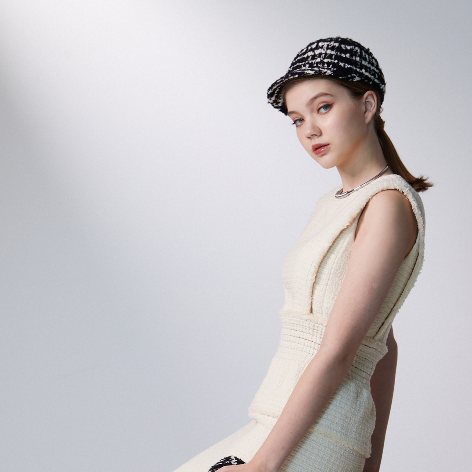 Millie Cap - Black and White