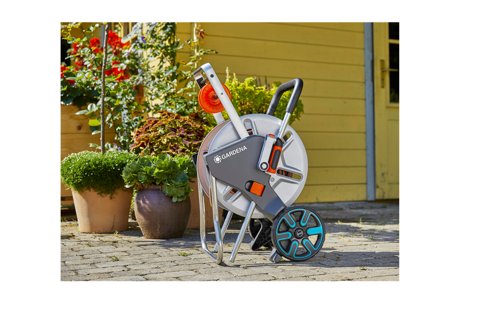 "GARDENA" 德國25m4分喉喉架套裝M(金屬帶滑輪)(1套/盒)-[18547]