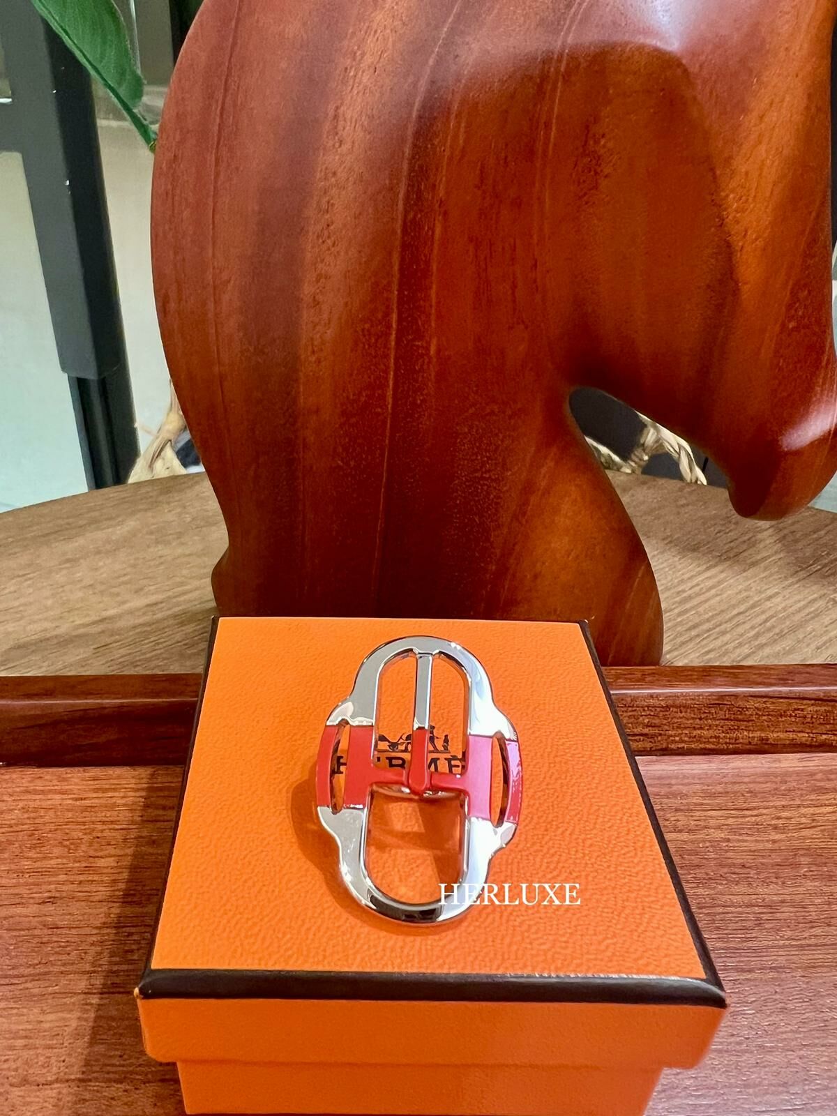 Mini boucle twilly ring red cp