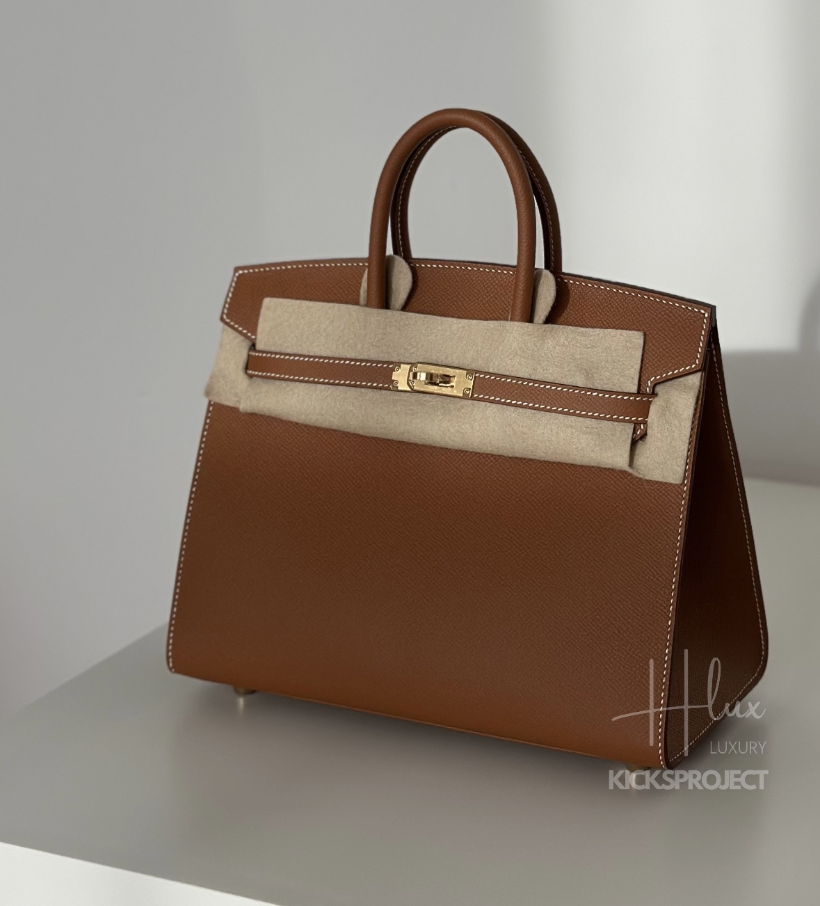 Hermes Birkin 25 外縫 金棕色 epsom