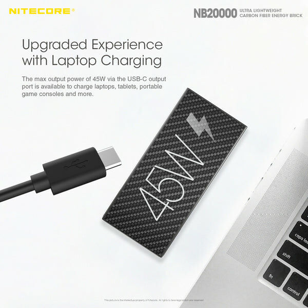 NITECORE NB20000 Carbon Power Bank 碳纖防水行動電源