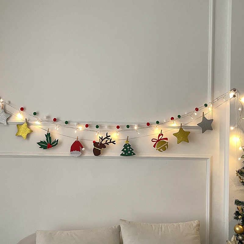 《3359》耶誕節裝飾照片牆拉花彩旗party佈置裝飾